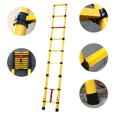 标电力绝缘玻璃钢ILQ梯子单伸电工专用字缩梯升降绝缘人国梯