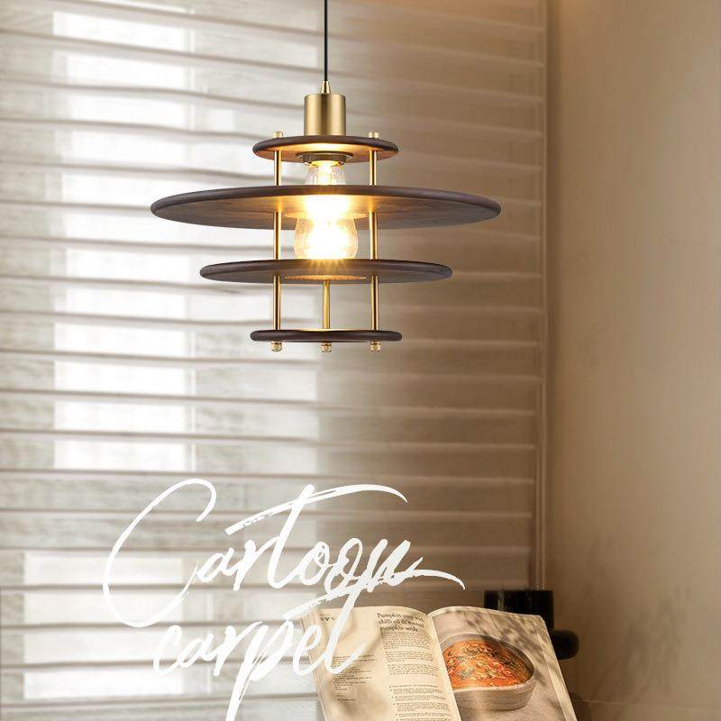 中古实木餐厅吊灯复古PH5餐桌民宿茶室灯时尚餐厅飞碟灯具