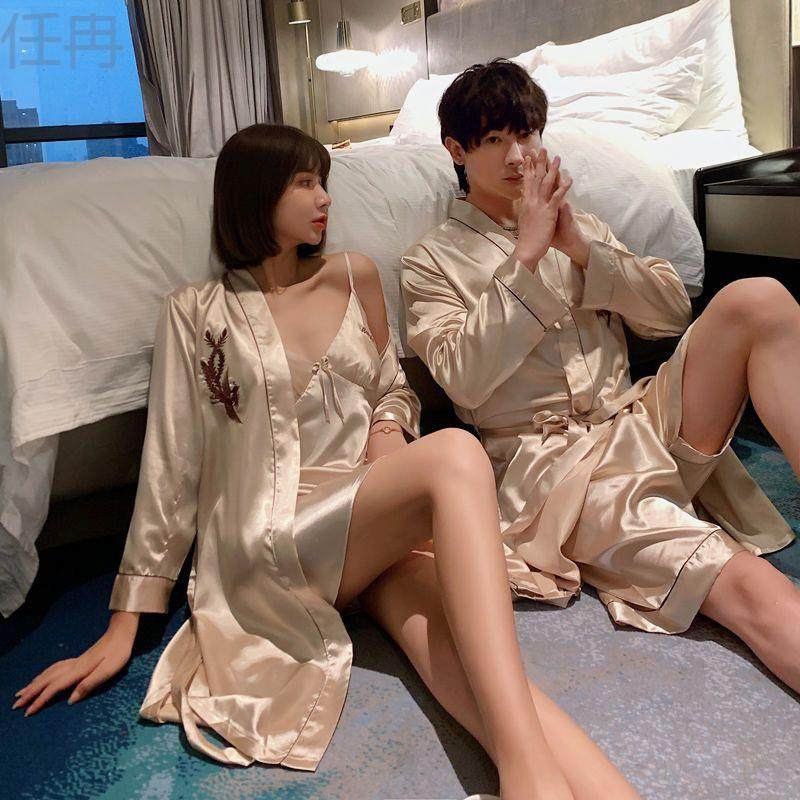 xKW2套价丝绸情侣睡袍男女仿真丝春夏短裤女吊裙两件套冰丝龙凤,纺织面料/辅料/配套,纺织机械配件,淘宝优惠券,粉丝福利购,淘宝优惠卷