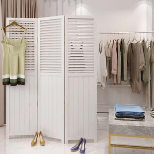 百叶遮挡屏风折叠移动客厅简约户外服装店隔断实木玄关装饰小户型