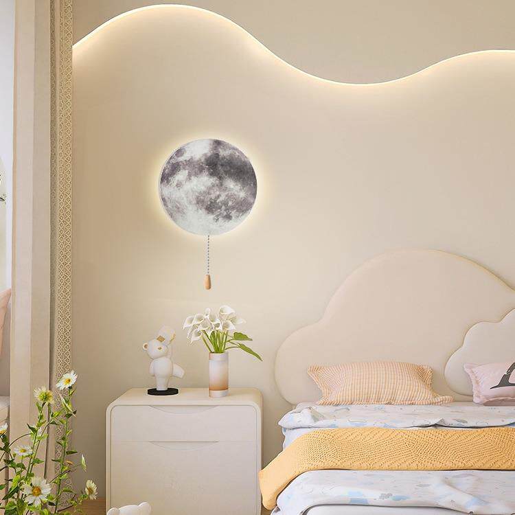 24年新款儿童卧室壁灯免接线免布线电池款床头灯幼儿园墙壁装饰灯