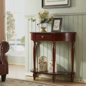 靠墙 饰美式 美玄关柜轻奢风客厅走廊式 桌985半子圆端景置台隔断装