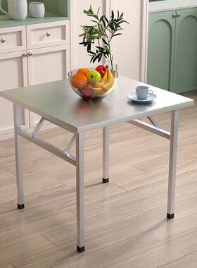 不锈钢折方叠桌用户外摆摊小桌用CXM夜市简易餐家桌便携式烧商烤