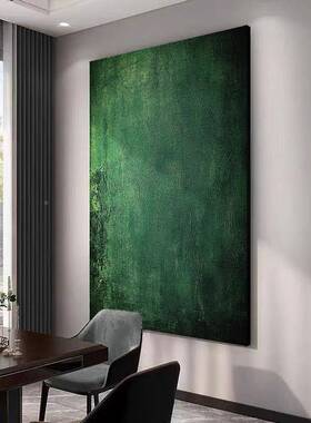 翡术绿》高级感LLW简约客厅《玄关背墙装饰画景深绿色艺挂画肌理