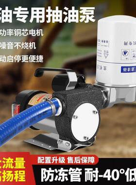 电动抽油泵12v24v220487v机伏自吸泵柴油油枪泵停自封枪停加油加
