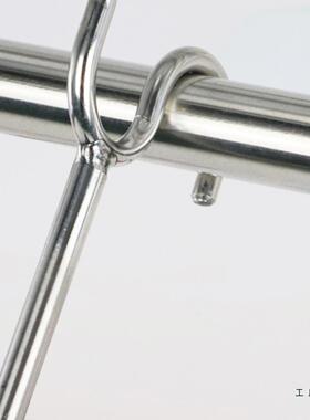 30不锈钢实心撑衣杆推一体晾4叉拉卷衣帘门窗F9558MHJ挑衣服挂取