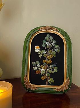 春暖奶花开法式中国风小众艺术装饰摆画复床古IVR卧室头柜壁画台