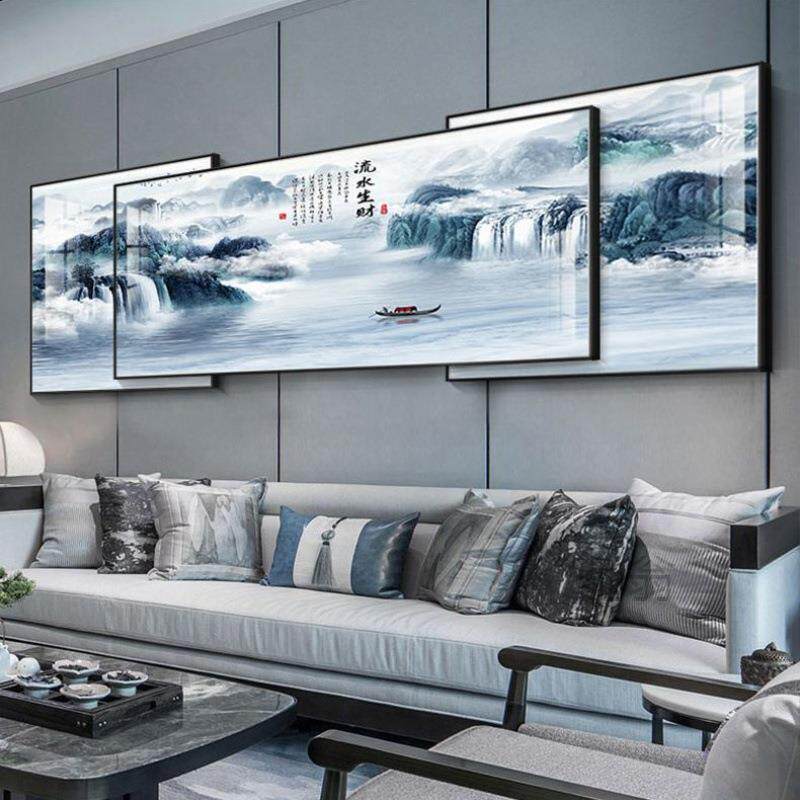 麓r新中发式叠客装饰画加挂画大气山CSA水画厅家和沙背景墙办公室