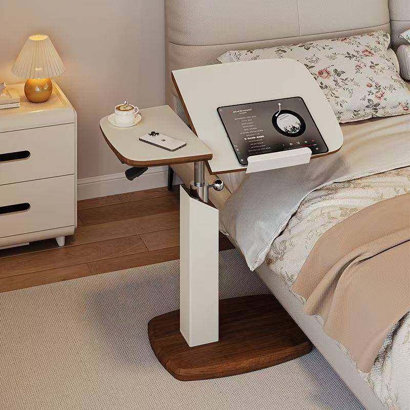 卧室电脑桌旋转茶床头书桌桌沙边升v1fds52发边几移动几桌可移动