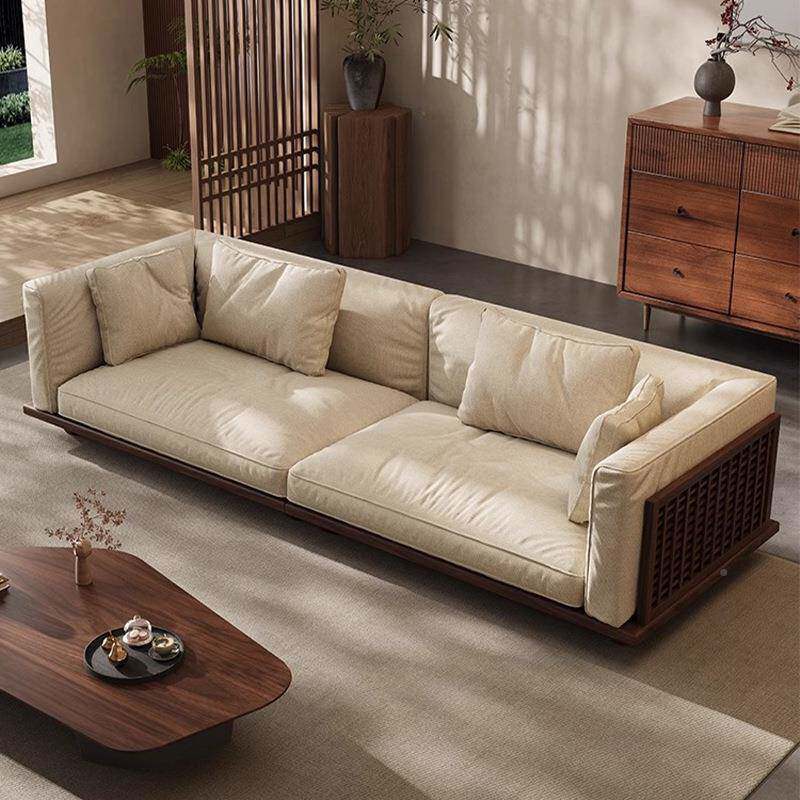 321067宋氏青美学沙发黑客胡桃实木全皮厅具新中式全皮家宋式新中