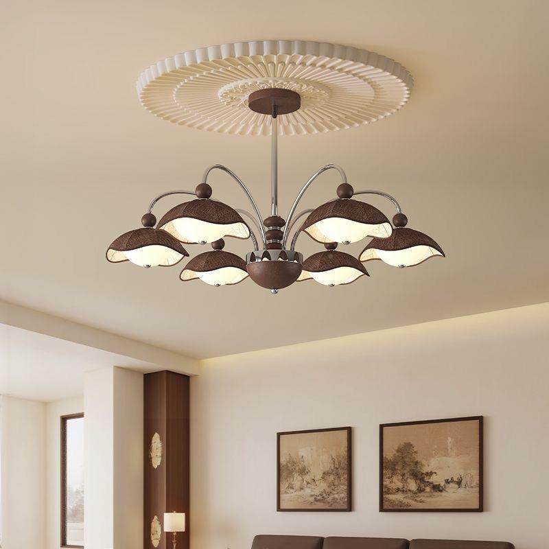 客厅吊灯202新款简约气中771古风创5浪意温馨漫布艺高大级感护眼,家装灯饰光源,智能吊灯,淘宝优惠券,粉丝福利购,淘宝优惠卷