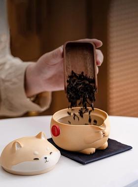 犬快送客杯旅便行茶具一壶四柴杯携随身63574户外专用泡茶壶茶杯