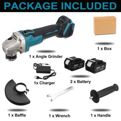 M14125充电式角磨机电磨无刷角切机锂抛光机割裸机机充电耐久打磨