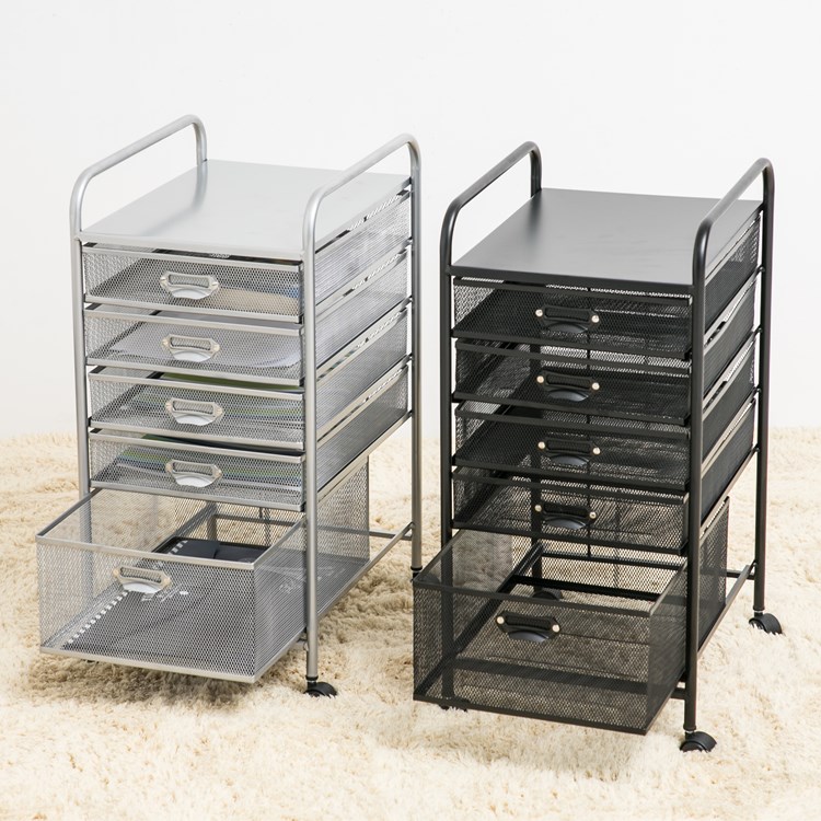 多层A4文件f架A3带抽屉推车铁艺办公资料收纳柜桌下档案分类置物