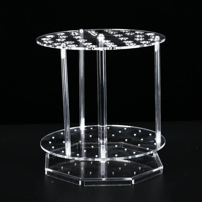 亚克力管WWO吸架有机玻璃厂移液管架子梯形移液管管架圆盘移液架