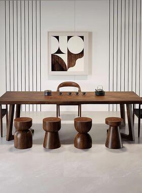 新中式实木套茶桌全家用客厅茶台原木大茶板桌办室茶COJ楼公功夫