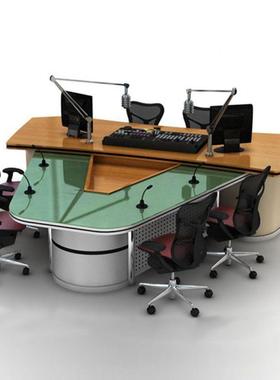 北京明朗机柜访谈桌新闻注册校园直播广播站台工作台演播室