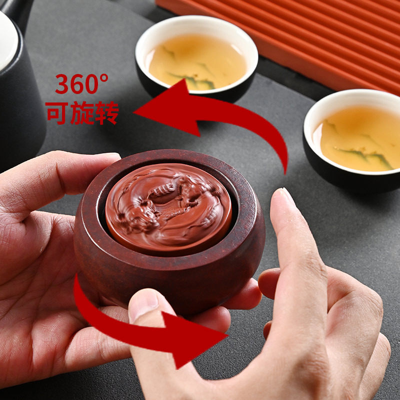 紫砂水牛茶宠摆件牛转乾坤茶玩招财生肖牛精品茶桌台从宝可爱可养
