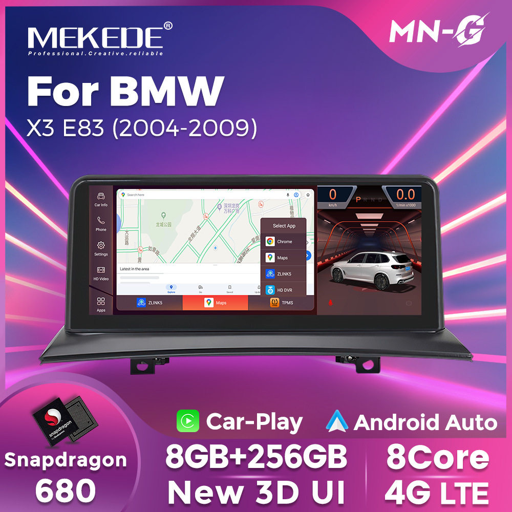 适用于BMW宝马X3E83原车屏升级改装中控大屏安卓车载导航仪ID8