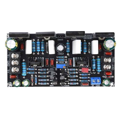 DC20V-90V正负双电压单声道200W功放板对管后级功放板成品板