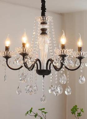 水晶吊灯客厅卧室餐厅厨房浴室欧式吊灯黑色创意枝形灯具