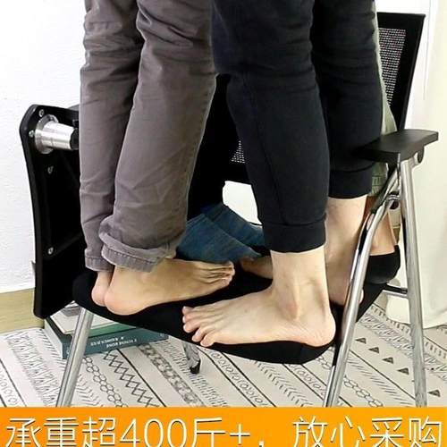 02折培训椅带写字板叠折叠桌一体板新闻扶手桌椅会议办公带室培训