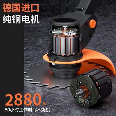 家电动割草机用小型除坪草机草锂电池充电打新式多XLQ功能草机