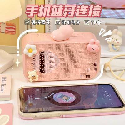 SVD学生多闹钟镜面功床能闹铃大音起叫醒可爱音充电台式时钟琴萱