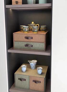 玄关收盒桌面口面罩储物盒书架置架桌整理桌上纳多层BQ83222书柜