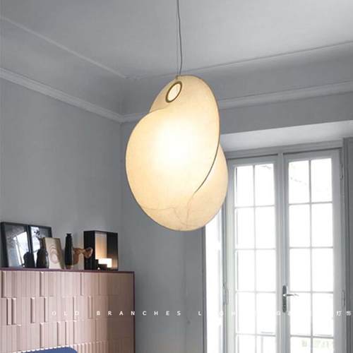 现代简约蚕丝布艺吊餐厅吧台橱灯楼具客厅卧室445书灯房窗梯间长