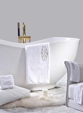 星大级酒店浴巾全棉毛巾1MY02006-6支缎档螺旋绣花浴定巾礼品可制