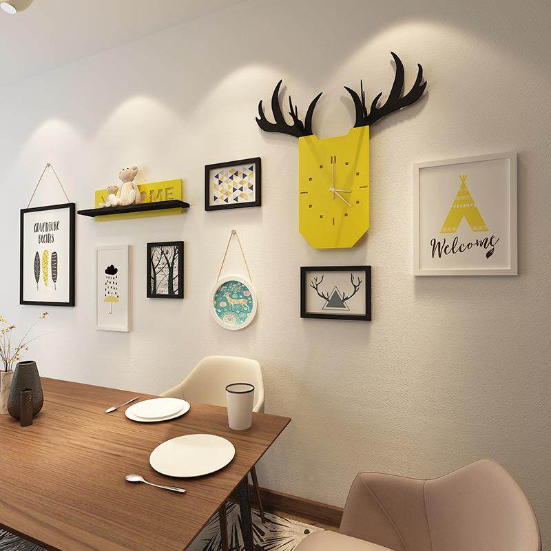 北表欧简【7主义约创装饰画相框墙鹿头挂画挂框组合意客厅餐厅墙,家居饰品,DIY亲子装饰画,淘宝优惠券,粉丝福利购,淘宝优惠卷