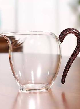 新款高硼硅家玻分璃凤玉公道杯用待客HLZ茶泡杯高颜值大号茶海茶