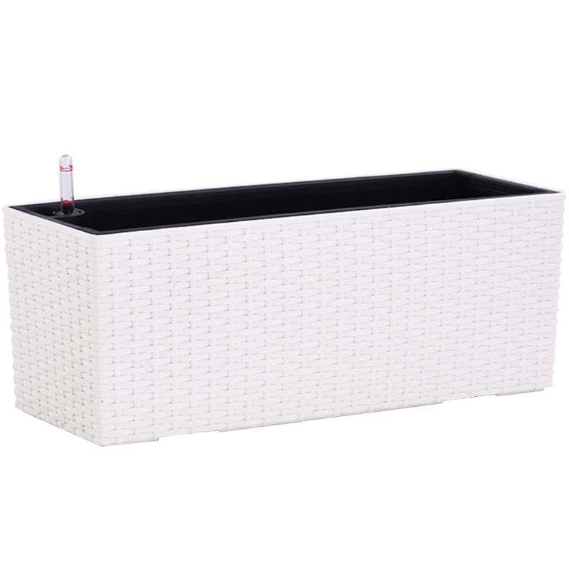 自动吸水花盆户外悬挂式栏杆架塑料长G方形阳台花槽种菜花盆种植