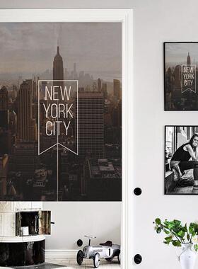 淘源热卖加厚厨棉麻门房帘试衣间遮挡货帘式半日帘小MLDZ-001窗帘