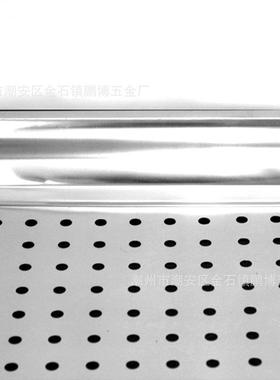 3404不4锈钢方盘冲深款沥水NVE盘60x0x.8cm海孔鲜盘餐具蒸饺盘蒸
