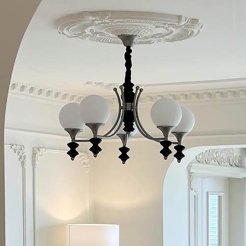 中客厅古灯法实木卧s室包39275豪斯魔豆吊灯美式复古主式卧室灯具