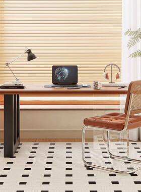 北欧中古浮书桌简家习用约书房电脑YPE悬办公桌小户型民宿学工作