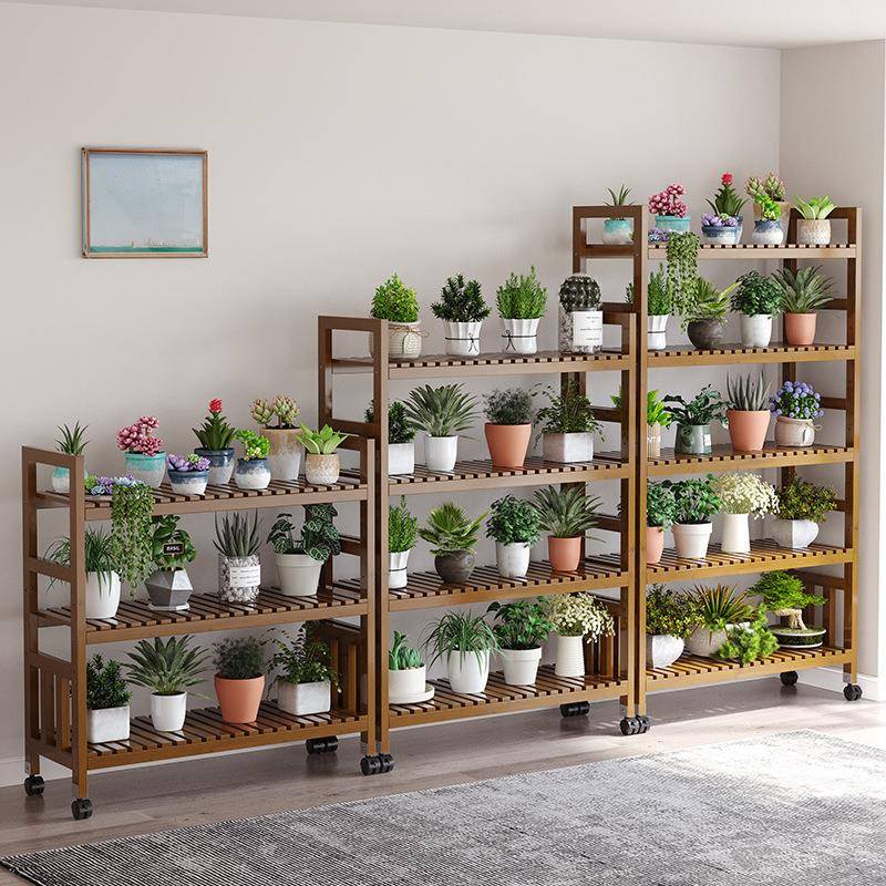 可移花厅架阳台带滚轮落地户外KYDHJ花架花盆架大子厅盆栽架客植