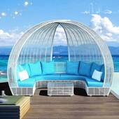 A6L户外庭院防坐藤水沙发F7669T6H垫椅别墅酒店沙滩体靠背高密度