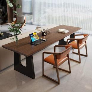 约全木实书桌长条桌家用客简厅沙发后工台现代电作脑DRR桌双人大