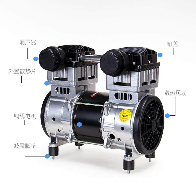 飓霸真空泵无油机600w头配套氧3机空压机22制0压V80V无油打气负抽