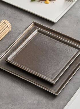 工方形日式陶正瓷甜品点寿EZF心西餐平手盘司刺身盘装饰摆盘酒店