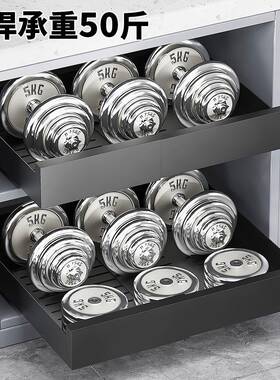 新品厨房橱柜抽屉内置柜可伸缩拉篮下水用槽家沥水纳碗可抽W-XSC2