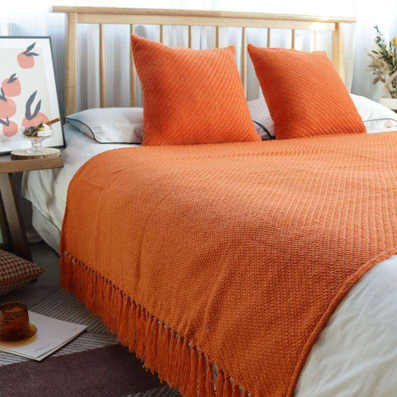 床尾巾民宿网红床纯色旗酒民店宿床尾轻奢沙发YOQ毯床上搭巾巾床,床上用品,休闲毯/毛毯/绒毯,淘宝优惠券,粉丝福利购,淘宝优惠卷
