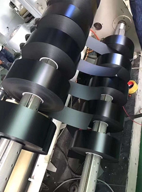 康隆鑫黑色0.375mm无卤阻燃防火PC薄膜 1860B卷材薄膜可分切