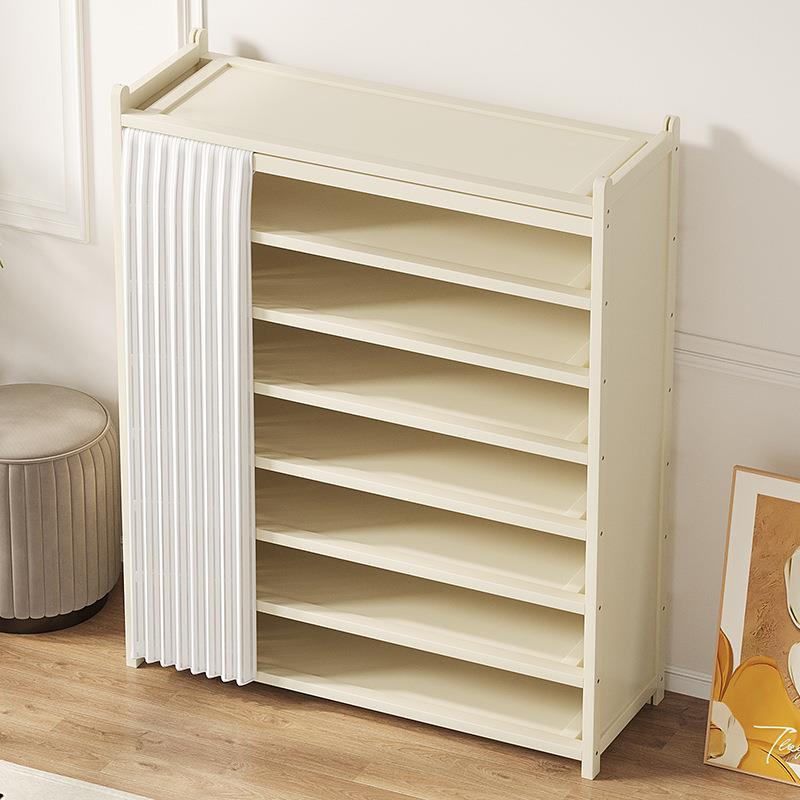 楠竹架防尘奶油风鞋口架子家用门多层0001小鞋柜出舍租房宿鞋收纳