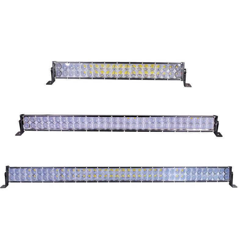 汽车led长条射灯凸透镜 黄白双色远光灯 12V24伏改装中网激光强光
