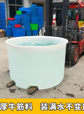 加厚XJV转牛车筋塑料圆桶食品周叉桶酵酿酒搅拌大口养殖发水桶铲