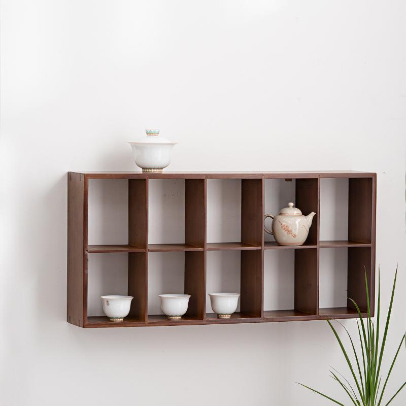 小型竹制011博古架小号茶茶杯收架置物架多宝阁茶董具壶展示纳架